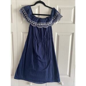 Calypso St Barth Target Womens Small Navy‎ Off Shoulder European Summer Dress